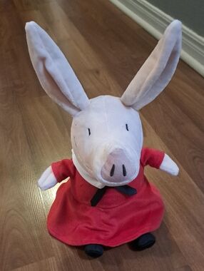 QOTTO  Olivia The Pig Plush with Red Outfit and Black Accents
